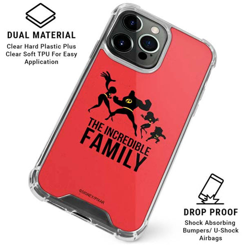 Disney The Incredibles Family Sillhouette iPhone 16 Pro Clear Case